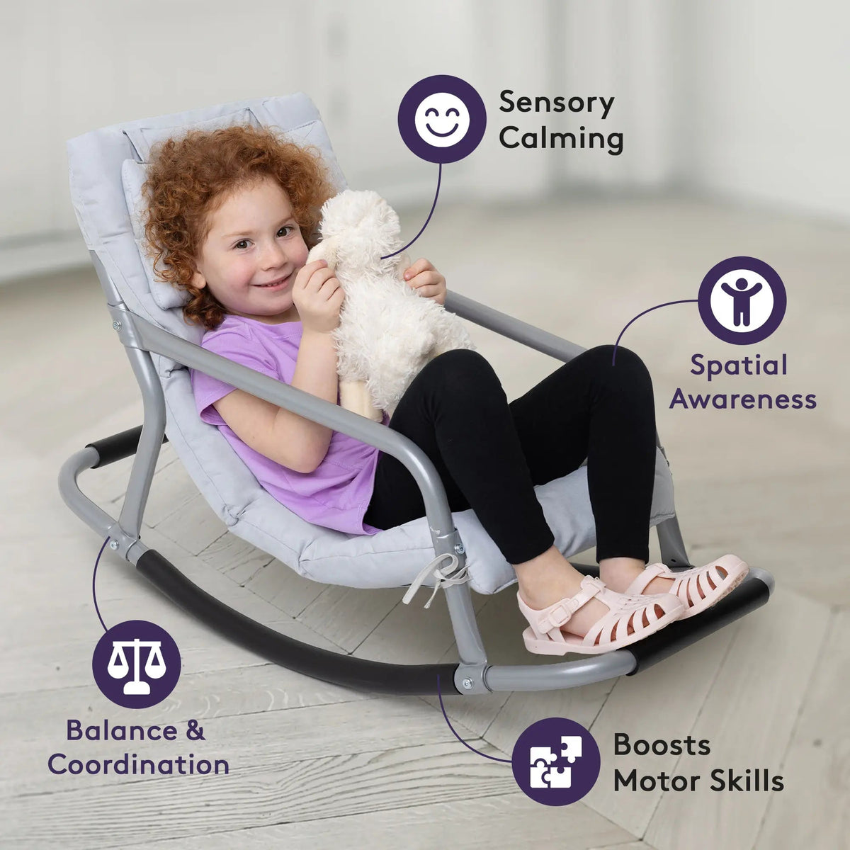Sensory Rocking Chair for Kids – Soft & Comfortable Rocker for Play, Reading & Relaxing