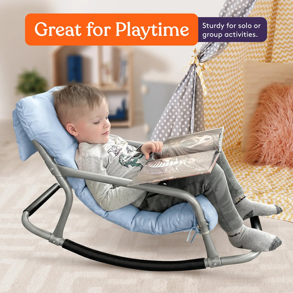 Sensory Rocking Chair for Kids – Soft & Comfortable Rocker for Play, Reading & Relaxing